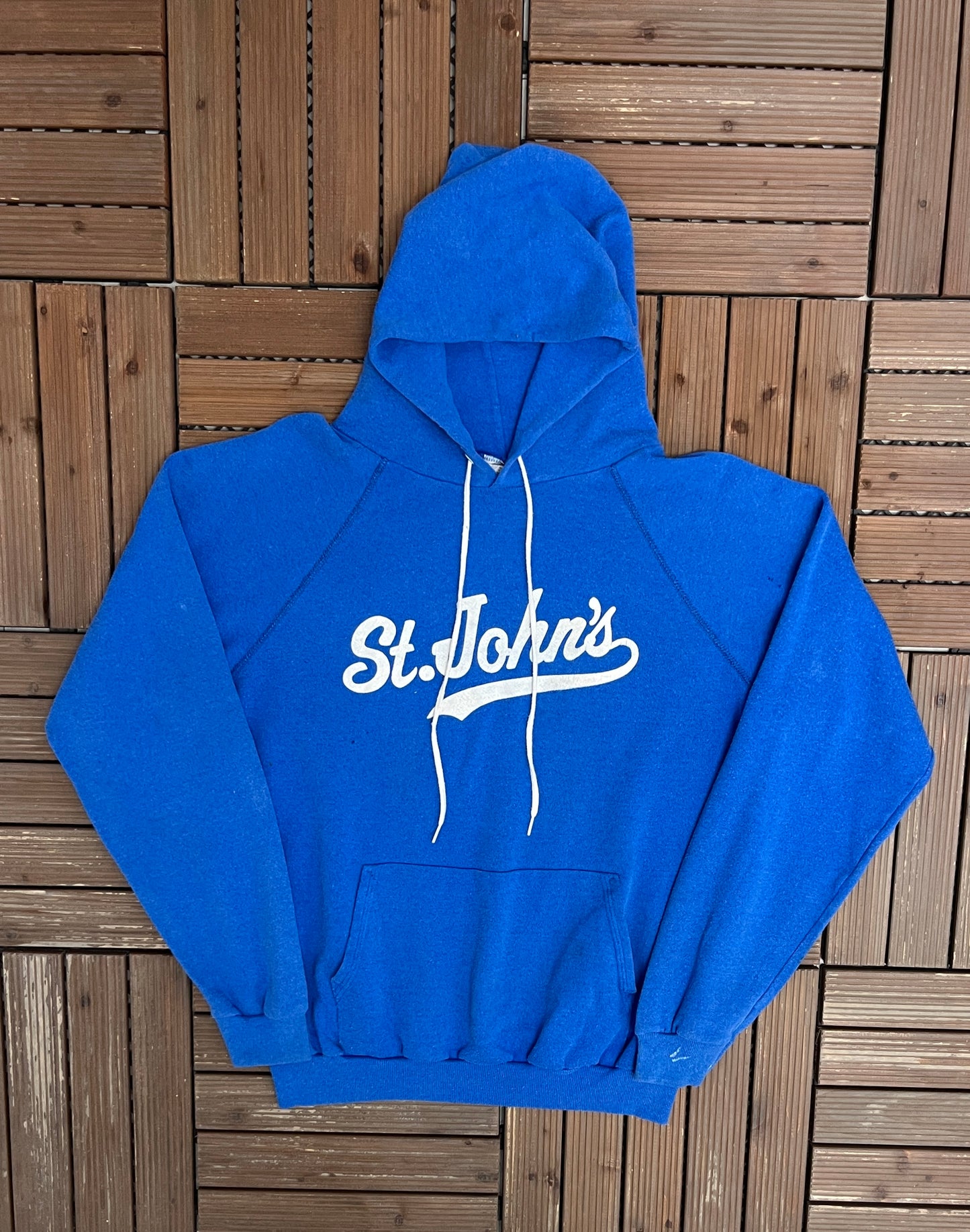 St. John's Newfoundland, Canada Graphic Hoodie | Size Large | Vintage 1990s Blue Tourist Sweater |