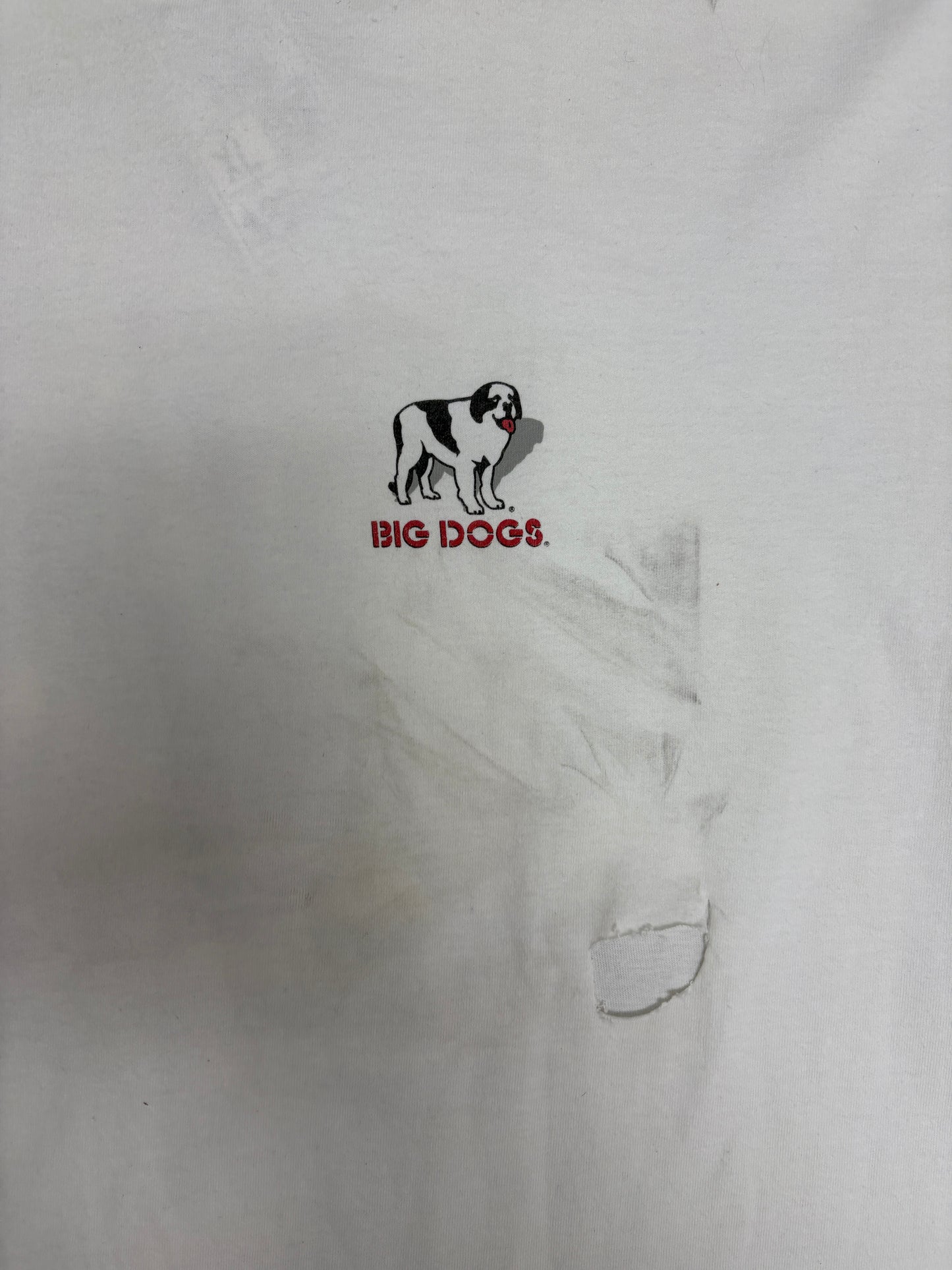 Big Dogs "Spider Dog" Peter Barker Graphic Tee | Size X-Large | Vintage 2000s Cartoon Dog White T-Shirt |