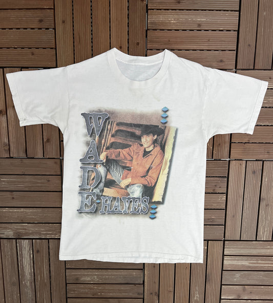 Wade Hayes Old Enough To Know Better Graphic Tee | Size Large | Vintage 1990s Country Music White T-Shirt |