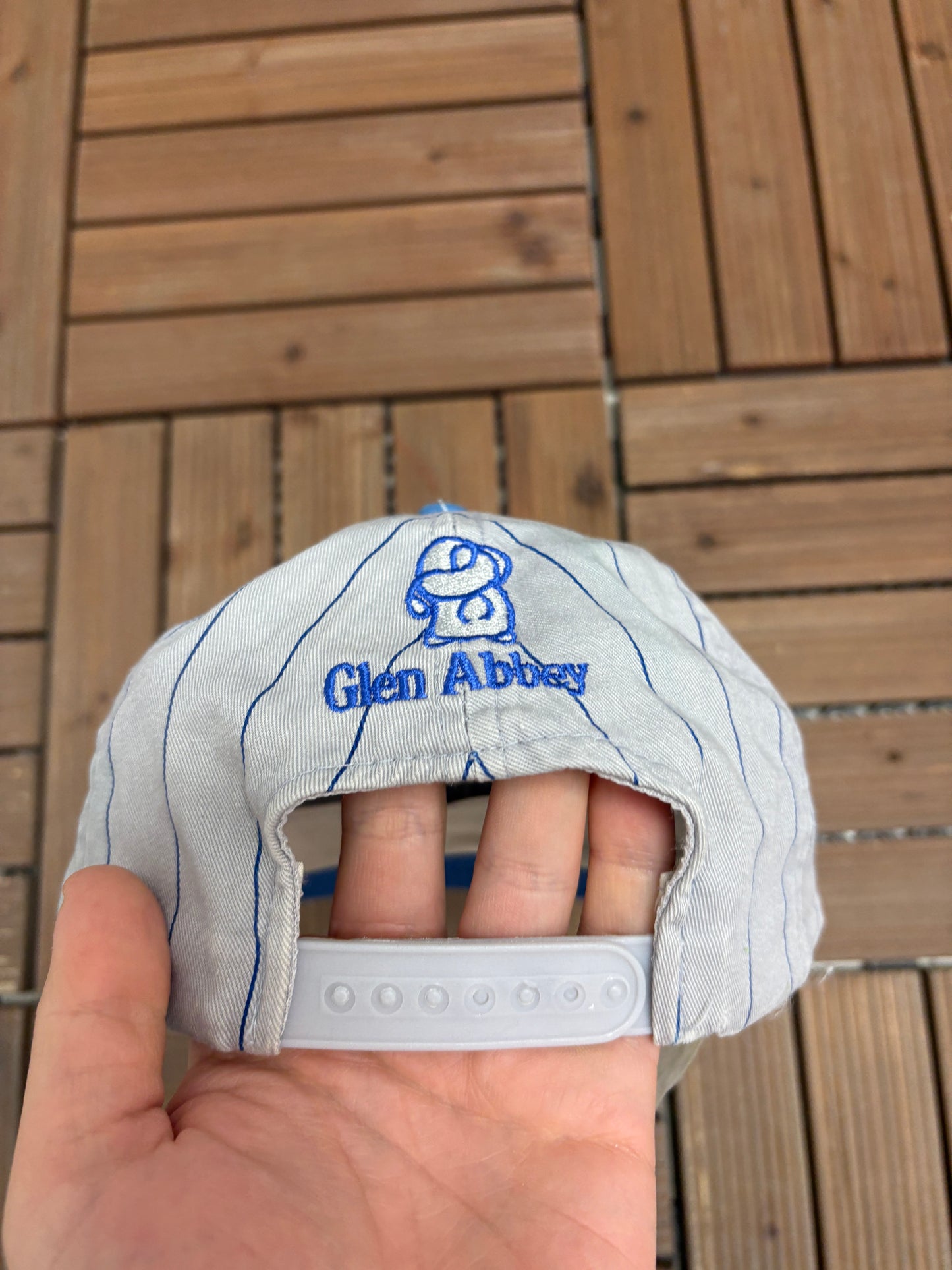 Bell Canadian Open Golf Graphic Hat | Snap Back | Vintage 1990s Golf Pinstripe Grey Cap |