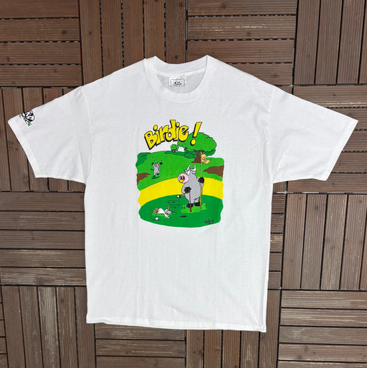 A Herd of Laughter Golf Birdie! Graphic Tee | Size X-Large | Vintage 1990s Funny White T-Shirt | (Copy)