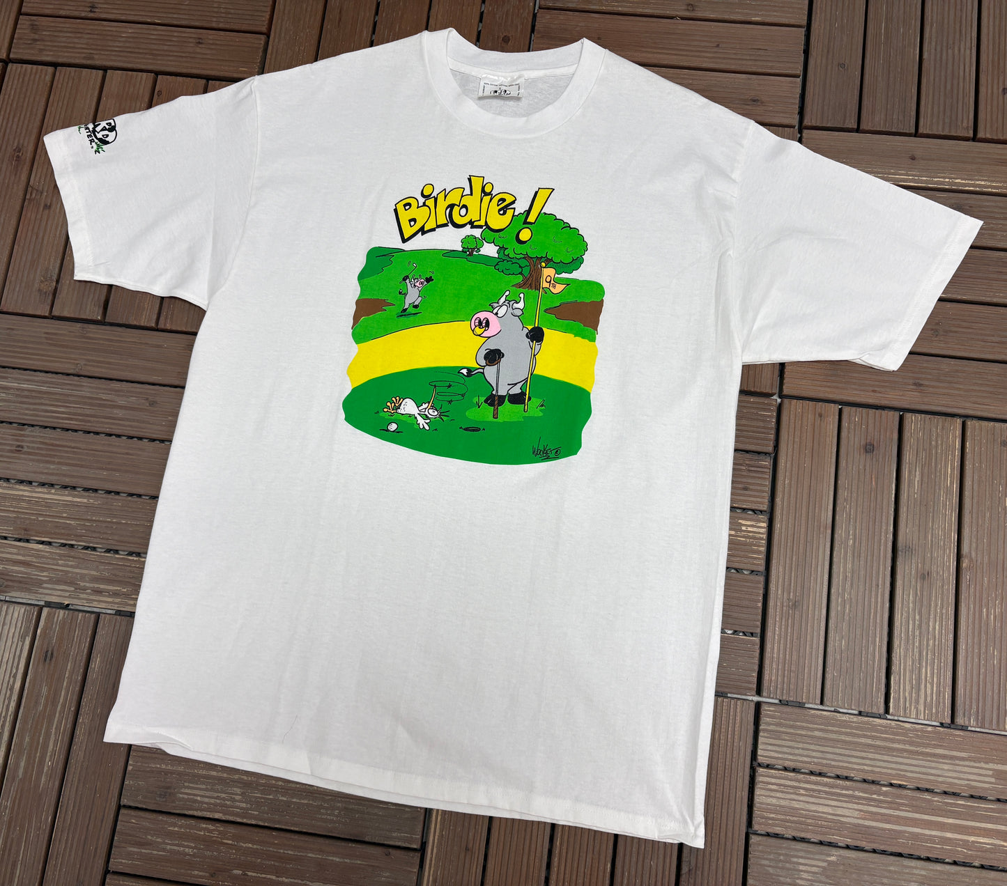 A Herd of Laughter Golf Birdie! Graphic Tee | Size X-Large | Vintage 1990s Funny White T-Shirt | (Copy)