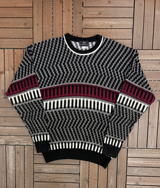 Sears The Men's Store Knit Sweater | Size 50/X-Large | Vintage 1990s Branded Black Sweater |