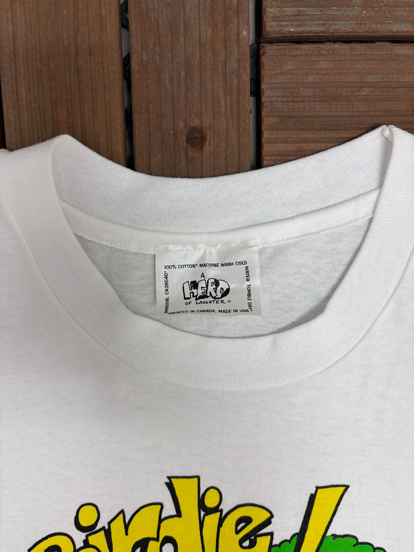 A Herd of Laughter Golf Birdie! Graphic Tee | Size X-Large | Vintage 1990s Funny White T-Shirt | (Copy)