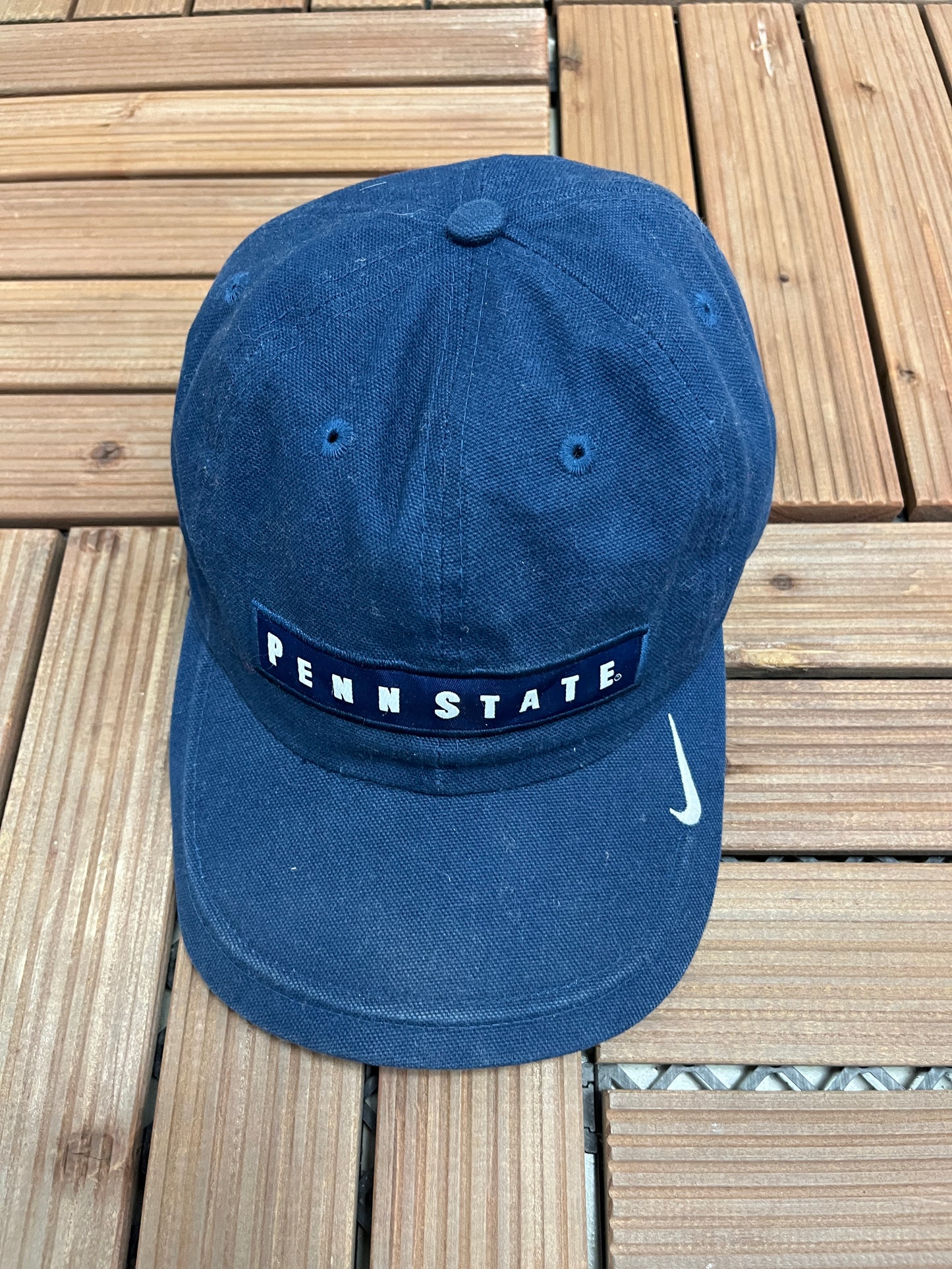 Penn State Nittany Lions Nike Graphic Hat | Strap Back | Vintage 2000s College Sports Blue Cap |