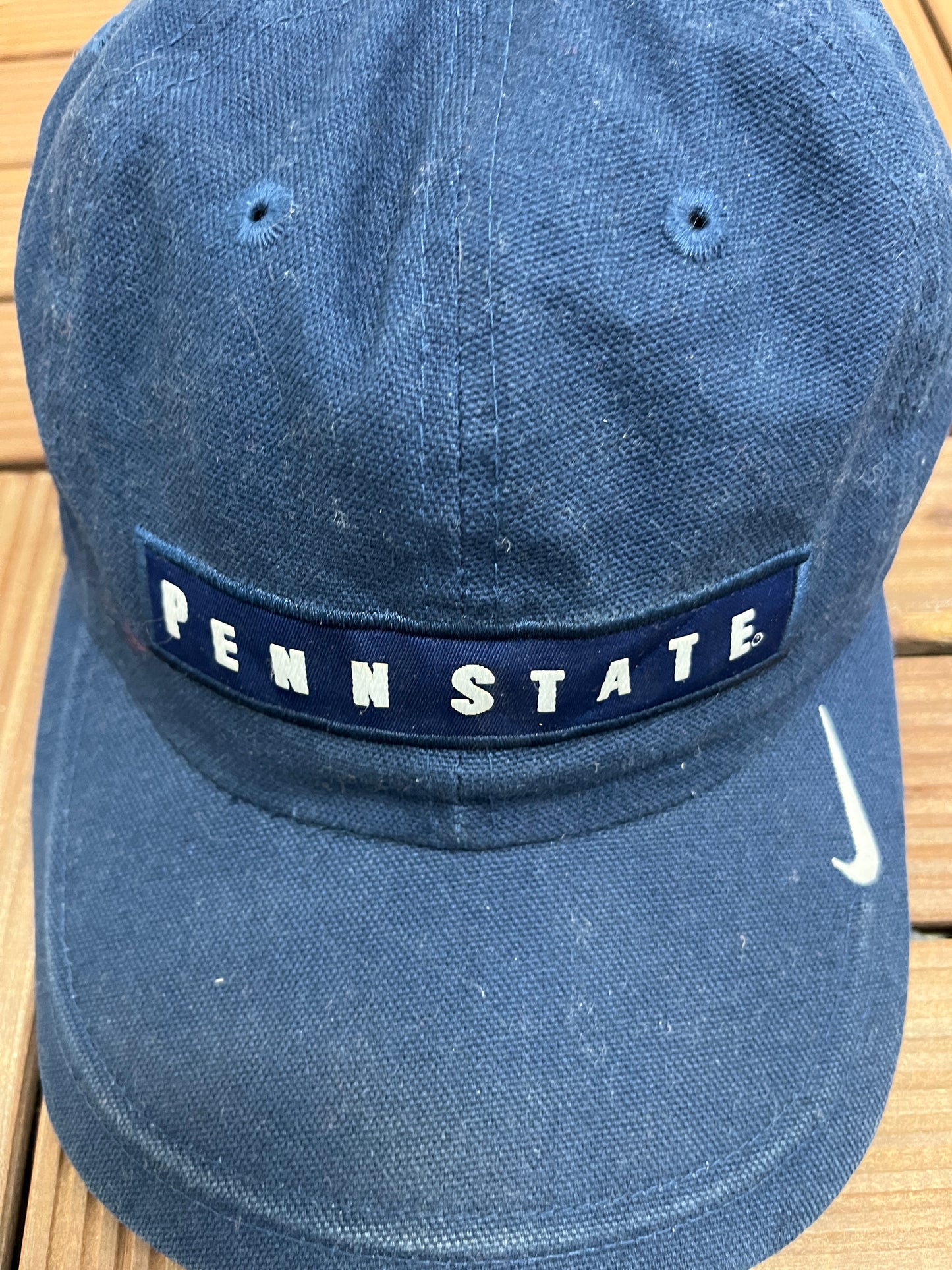 Penn State Nittany Lions Nike Graphic Hat | Strap Back | Vintage 2000s College Sports Blue Cap |