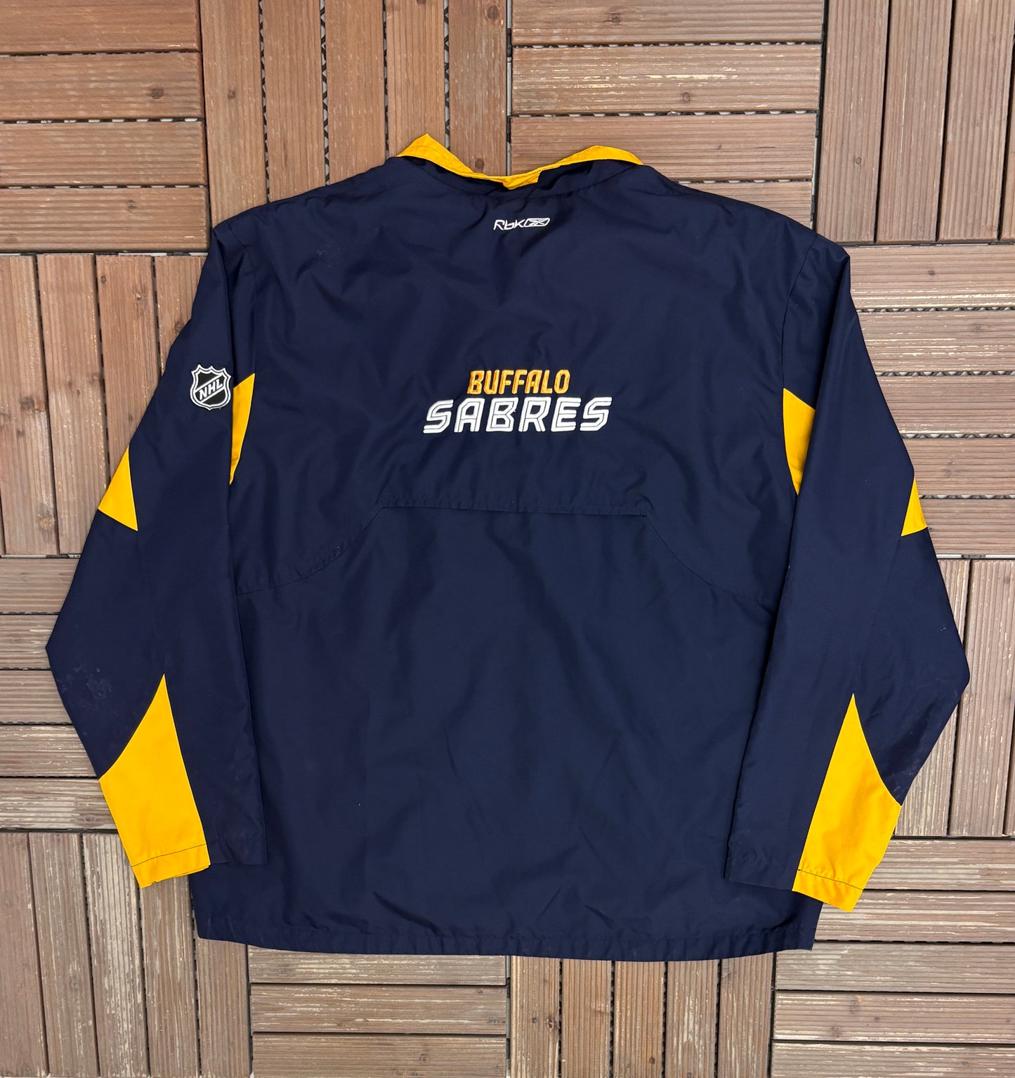 Buffalo Sabres Stitched Graphic Windbreaker | Size XX-Large | Vintage 2000s NHL Hockey Blue Jacket | (Copy)