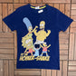 The Simpsons Do The Homer-Shake Graphic Tee | Size Large | Vintage 2000s Cartoon Promotional Blue T-Shirt |