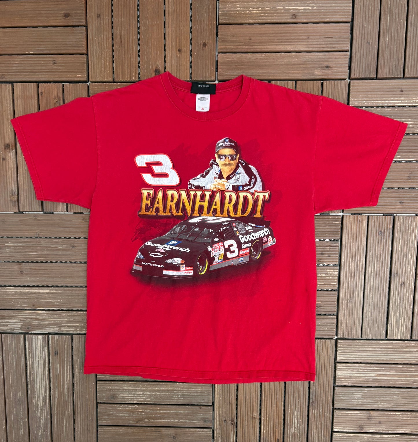 Dale Earnhardt NASCAR Graphic Tee | Size X-Large | Vintage 2000s NASCAR Racing Red T-Shirt |