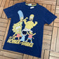 The Simpsons Do The Homer-Shake Graphic Tee | Size Large | Vintage 2000s Cartoon Promotional Blue T-Shirt |