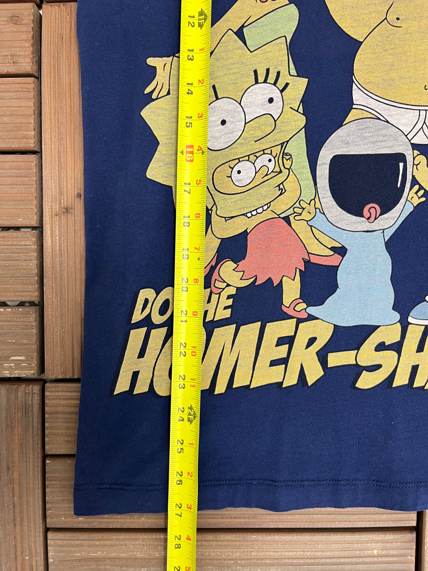 The Simpsons Do The Homer-Shake Graphic Tee | Size Large | Vintage 2000s Cartoon Promotional Blue T-Shirt |