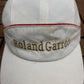 Roland Garros Embroidered Graphic Hat | Metal Clasp | Vintage 2000s Tennis White Cap |