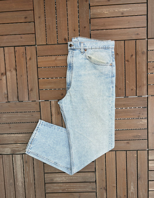 Levi Strauss & Co 505 Regular Fit Blue Denim Jeans | Size 38 x 30 | Vintage 1990s Levi's Blue Jeans |