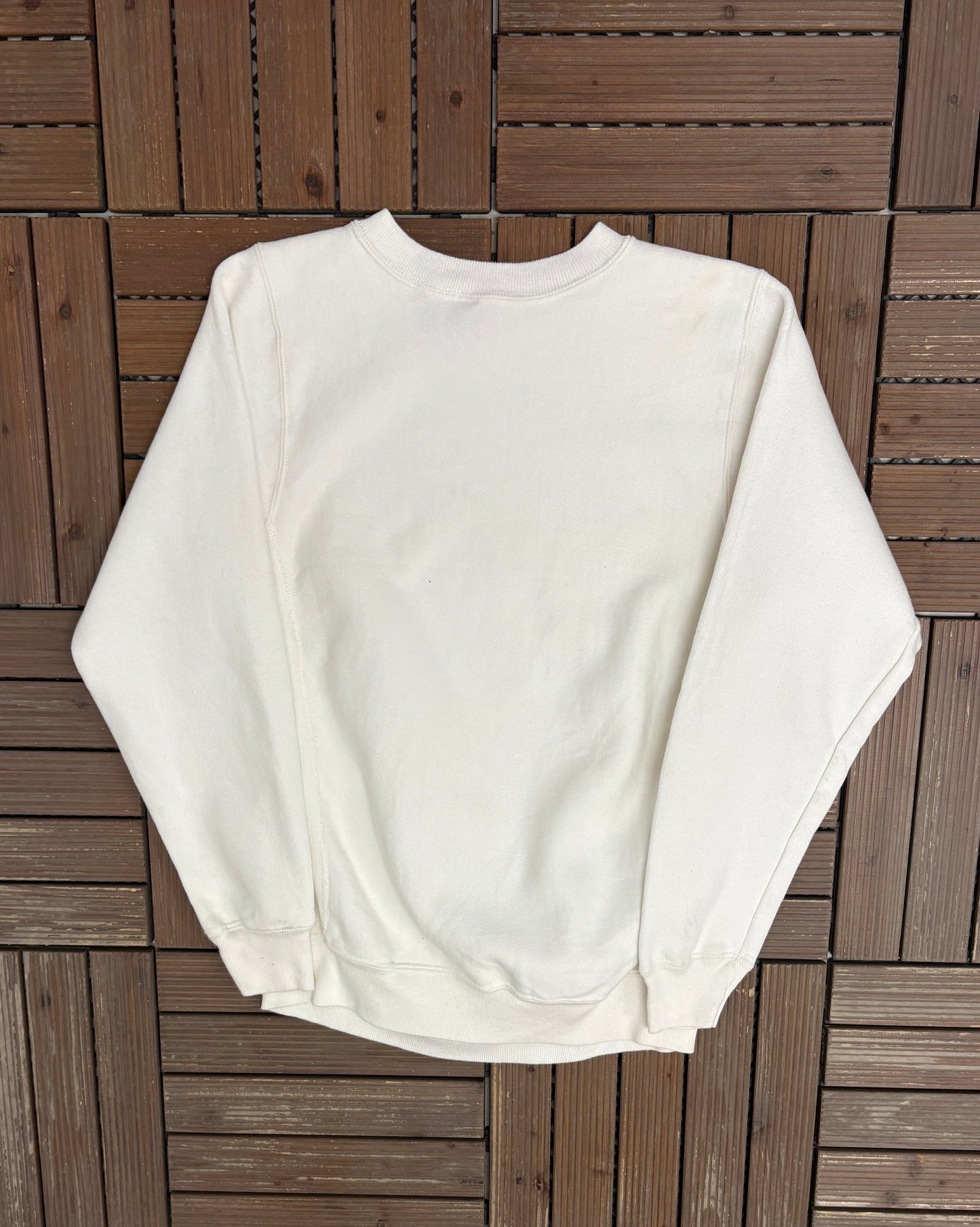 Super Bowl XXXI Squeeze The Cheese Graphic Crewneck | Size Small | Vintage 1990s NFL Football White Sweater |