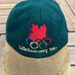 Team Canada Lillehammer '94 Olympics Embroidered Hat | Metal Clasp | Vintage 1990s Green Cap |