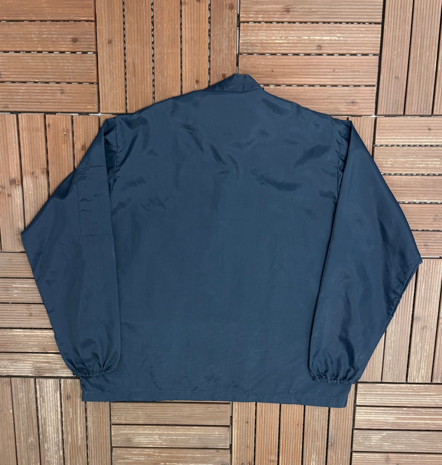 Chevrolet Stitched Graphic Windbreaker | Size X-Large | Vintage 1980s Promotional Blue Jacket |