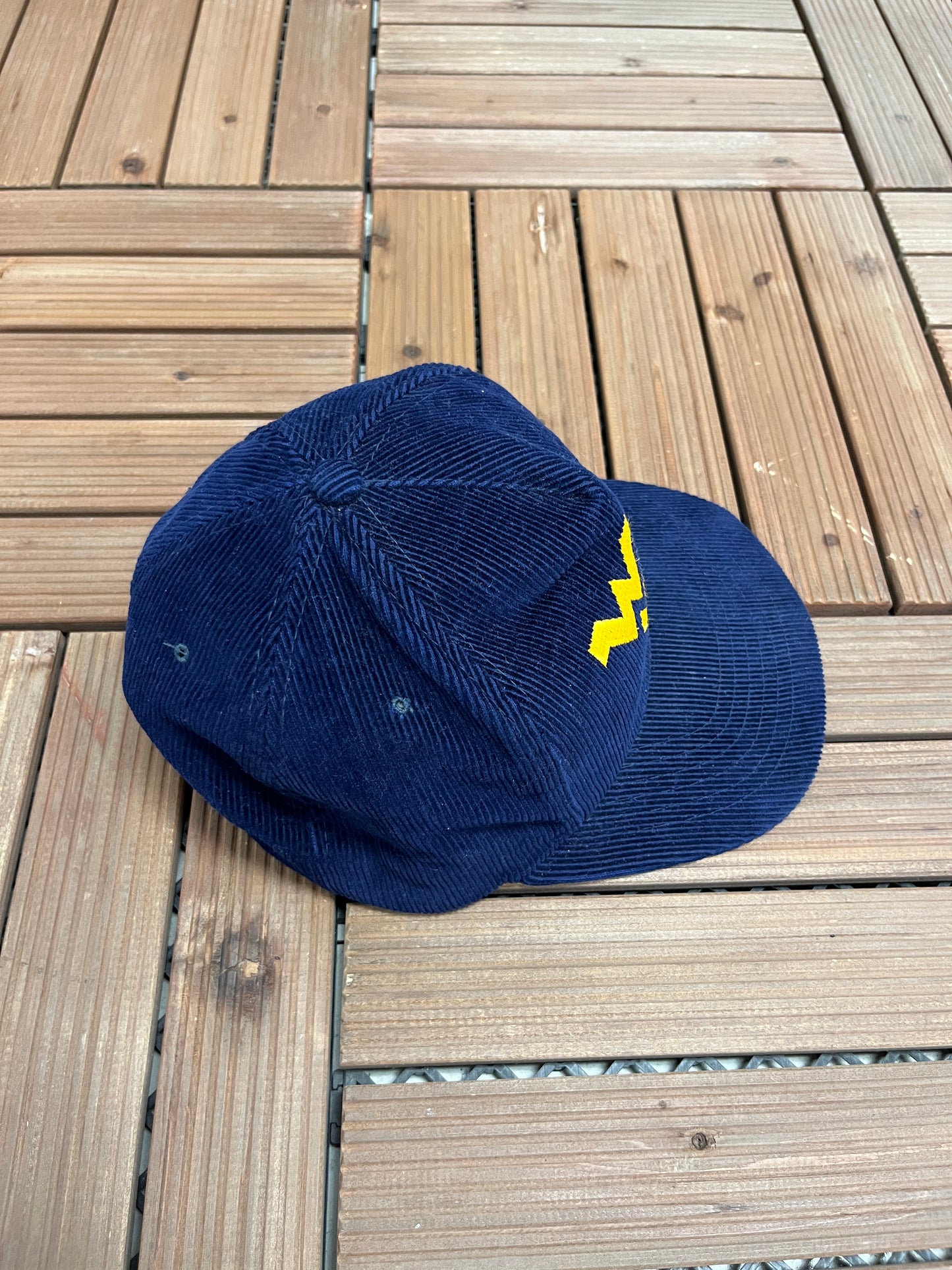 West Virginia Mountaineers 1988 Perfect Season Graphic Hat | Snap Back | Vintage 1980s College Football Blue Cap |