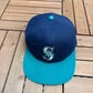 Seattle Mariners Embroidered Graphic Hat | Snap Back | Vintage 2000s MLB Baseball Blue Hat |
