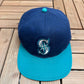 Seattle Mariners Embroidered Graphic Hat | Snap Back | Vintage 2000s MLB Baseball Blue Hat |