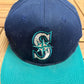 Seattle Mariners Embroidered Graphic Hat | Snap Back | Vintage 2000s MLB Baseball Blue Hat |