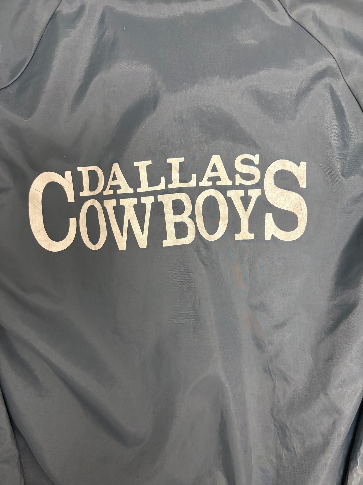 Dallas Cowboys Graphic Jacket | Size Small | Vintage 1980s NFL Football Blue Jacket |