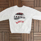 Cheers Boston Graphic Crewneck | Size Medium | Vintage 1980s Television Series Promotional White Sweater |