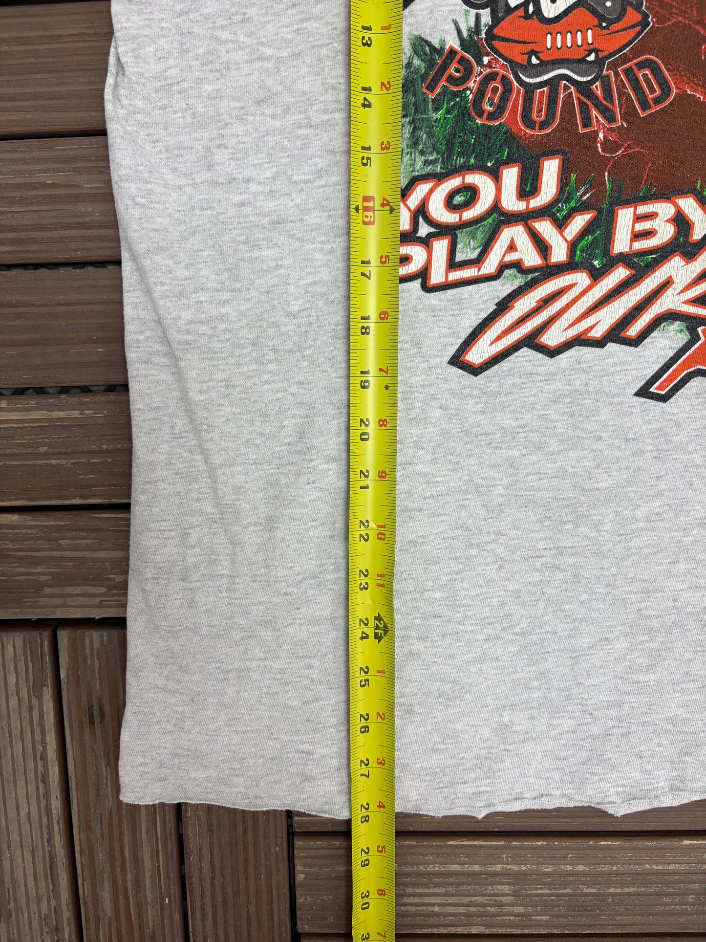 Cleveland Browns When You're In The Dawg Pound Graphic Tee | Size X-Large | Vintage 1990s NFL Football Grey T-Shirt |