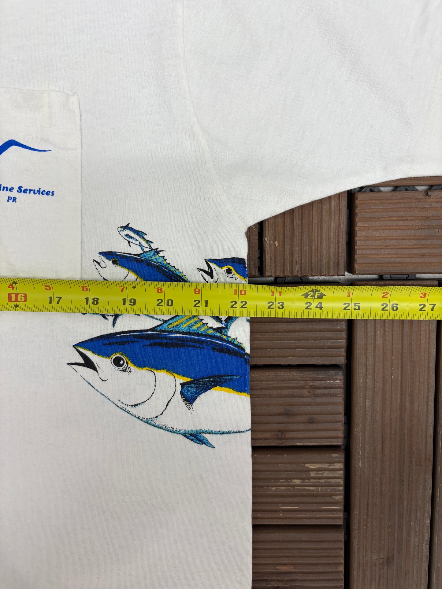 Marine Services San Juan Graphic Tee | Size X-Large | Vintage 1990s Single Stitch White T-Shirt |