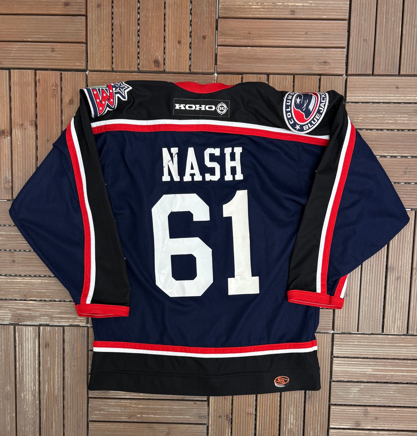 Columbus Blue Jackets Rick Nash Hockey Jersey | Size Medium | Vintage 2000s Hockey Koho Blue Jersey |
