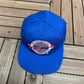 Kansas Jayhawks Embroidered Graphic Hat | Snap Back | Vintage 2000s Blue College Cap |