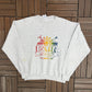 Crow Wing County Fair Graphic Crewneck | Size Large | Vintage 1990s Promotional Grey Sweater |