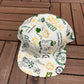 Boston Celtics All Over Print Graphic Hat | Snap Back | Vintage 1990s NBA Basketball White Hat |