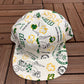 Boston Celtics All Over Print Graphic Hat | Snap Back | Vintage 1990s NBA Basketball White Hat |
