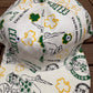 Boston Celtics All Over Print Graphic Hat | Snap Back | Vintage 1990s NBA Basketball White Hat |