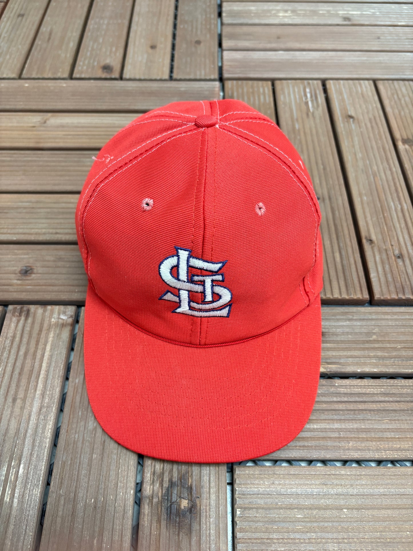 St. Louis Cardinals Embroidered Graphic Hat | Snap Back | Vintage 1990s MLB Baseball Red Cap |