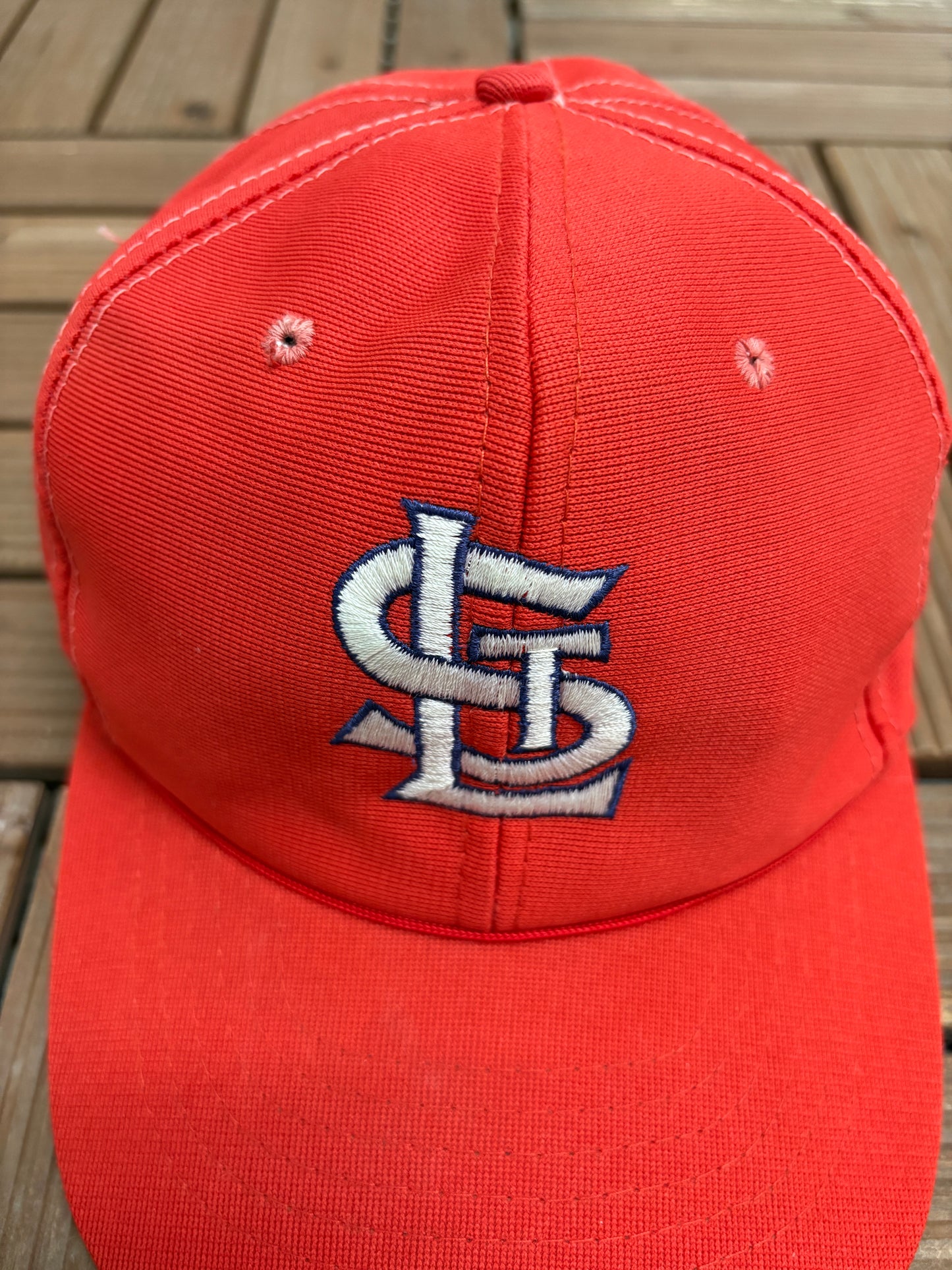St. Louis Cardinals Embroidered Graphic Hat | Snap Back | Vintage 1990s MLB Baseball Red Cap |