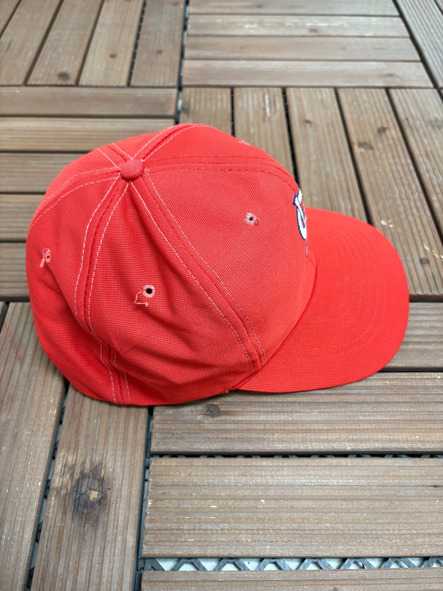 St. Louis Cardinals Embroidered Graphic Hat | Snap Back | Vintage 1990s MLB Baseball Red Cap |