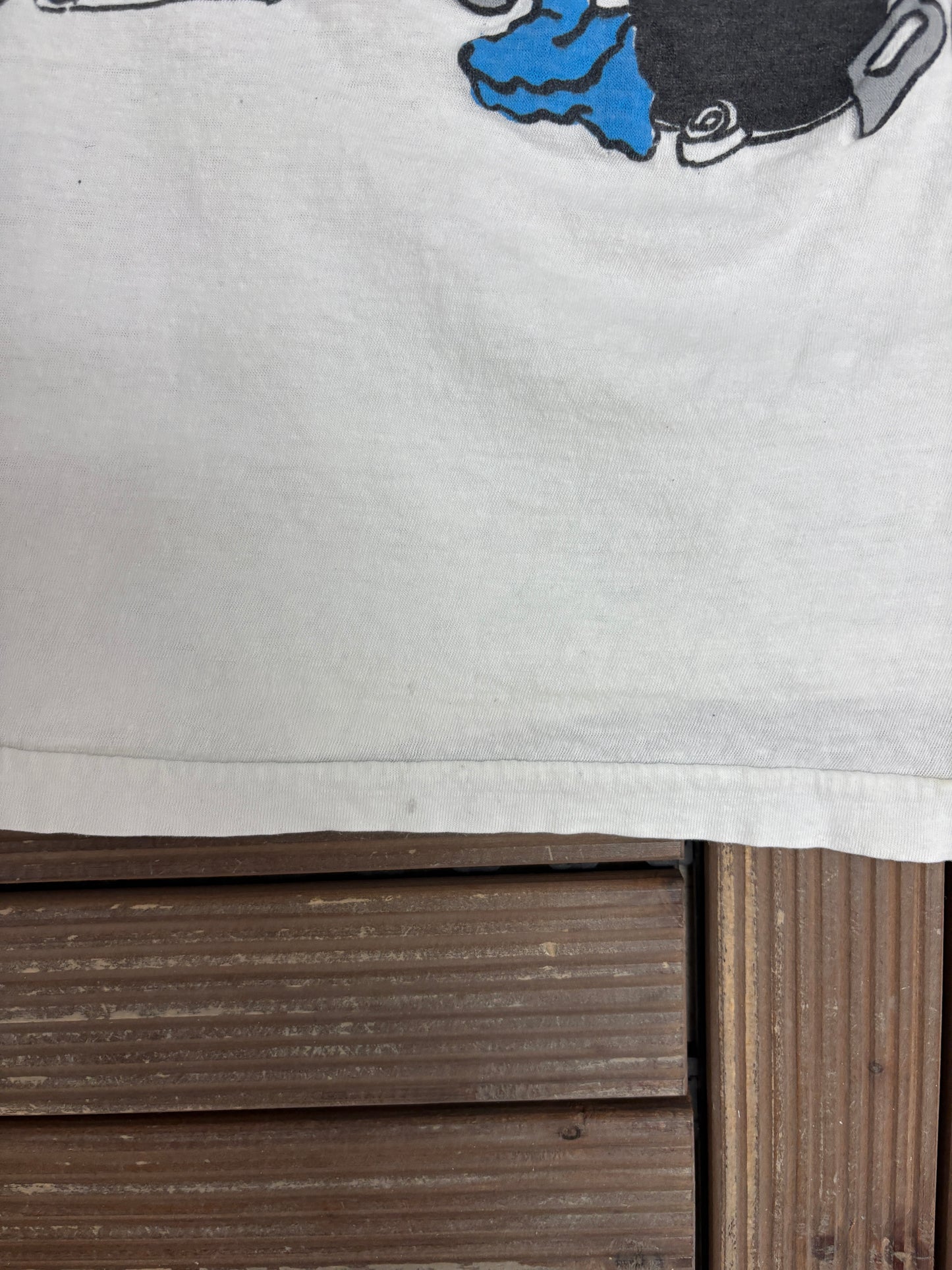 The Duck Stops Here Graphic Tee | Size Large | Vintage 1990s Cartoon White T-Shirt |