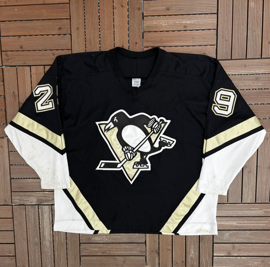 Pittsburgh Penguins Marc-Andre Fleury Hockey Jersey | Size XX- Large | Vintage 2000s NHL Hockey Black Jersey |