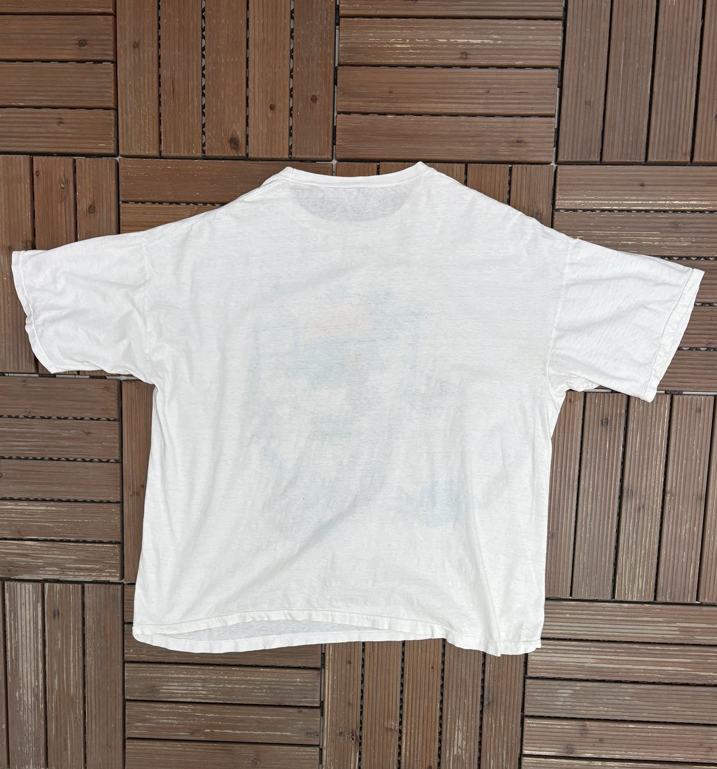 The Duck Stops Here Graphic Tee | Size Large | Vintage 1990s Cartoon White T-Shirt |