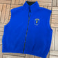 Planters Peanuts Go Nuts! Embroidered Graphic Fleece Vest | Size X-Large | Vintage 2000s Promotional Blue Vest |