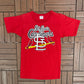 St. Louis Cardinals Graphic Tee | Size Medium | Vintage 1980s MLB Baseball Red T-Shirt |
