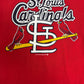 St. Louis Cardinals Graphic Tee | Size Medium | Vintage 1980s MLB Baseball Red T-Shirt |