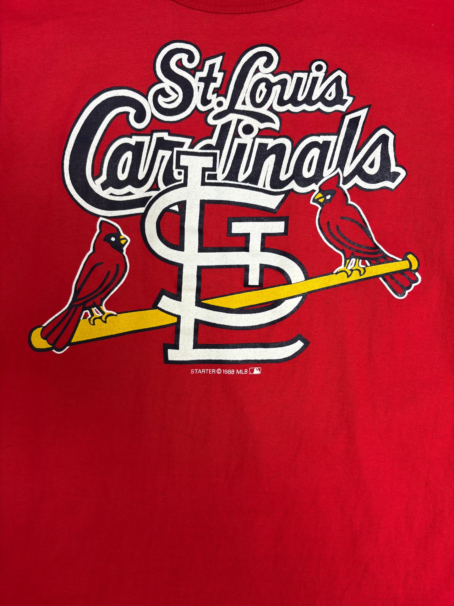 St. Louis Cardinals Graphic Tee | Size Medium | Vintage 1980s MLB Baseball Red T-Shirt |