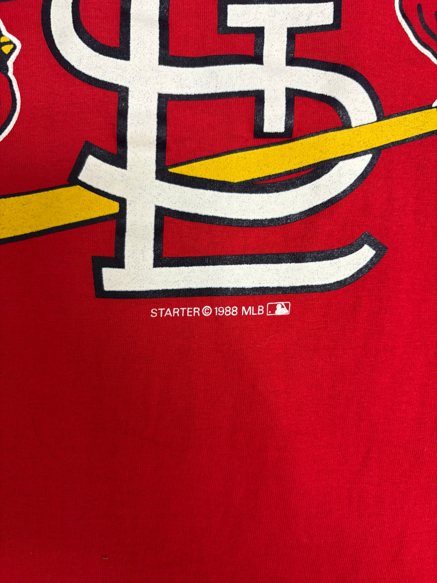 St. Louis Cardinals Graphic Tee | Size Medium | Vintage 1980s MLB Baseball Red T-Shirt |