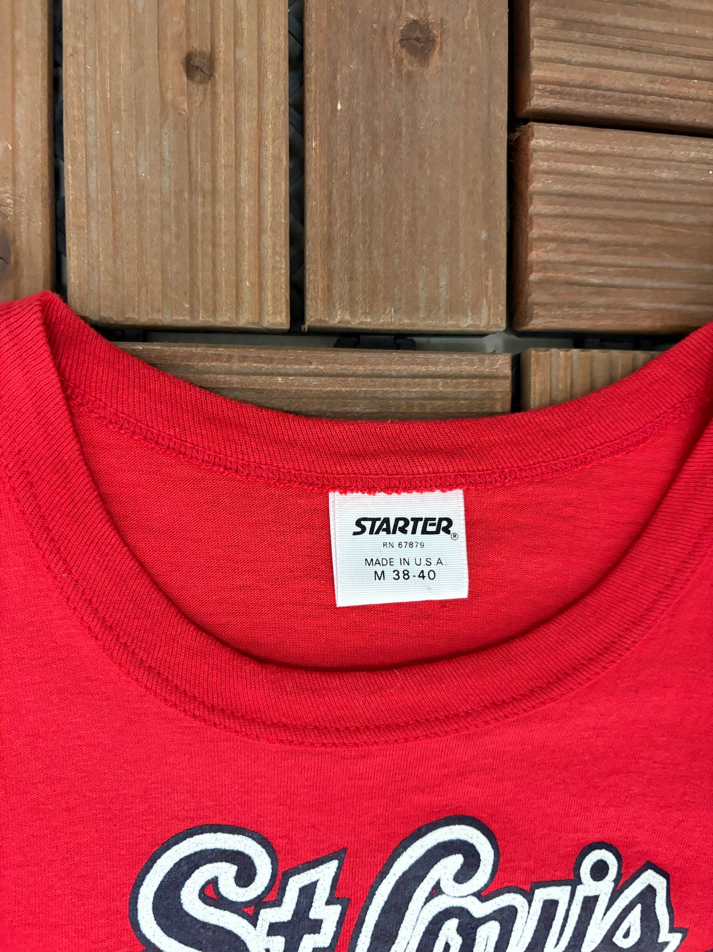 St. Louis Cardinals Graphic Tee | Size Medium | Vintage 1980s MLB Baseball Red T-Shirt |