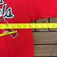 St. Louis Cardinals Graphic Tee | Size Medium | Vintage 1980s MLB Baseball Red T-Shirt |