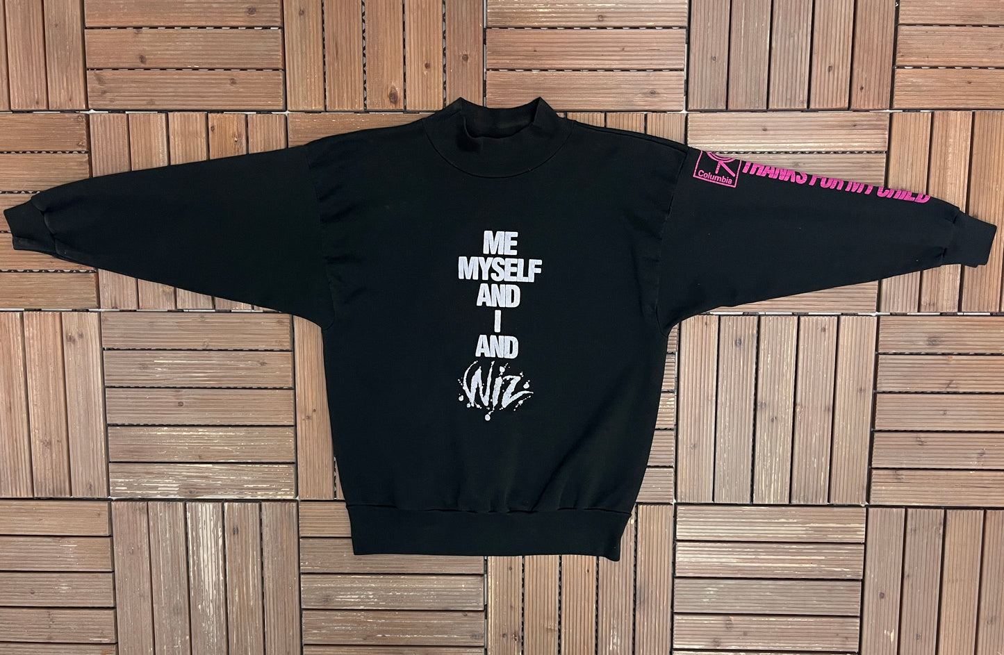 Cheryl "Pepsii" Riley Me, Myself & I Graphic Sweater | One Size | Vintage 1980s Promotional Black Sweater |