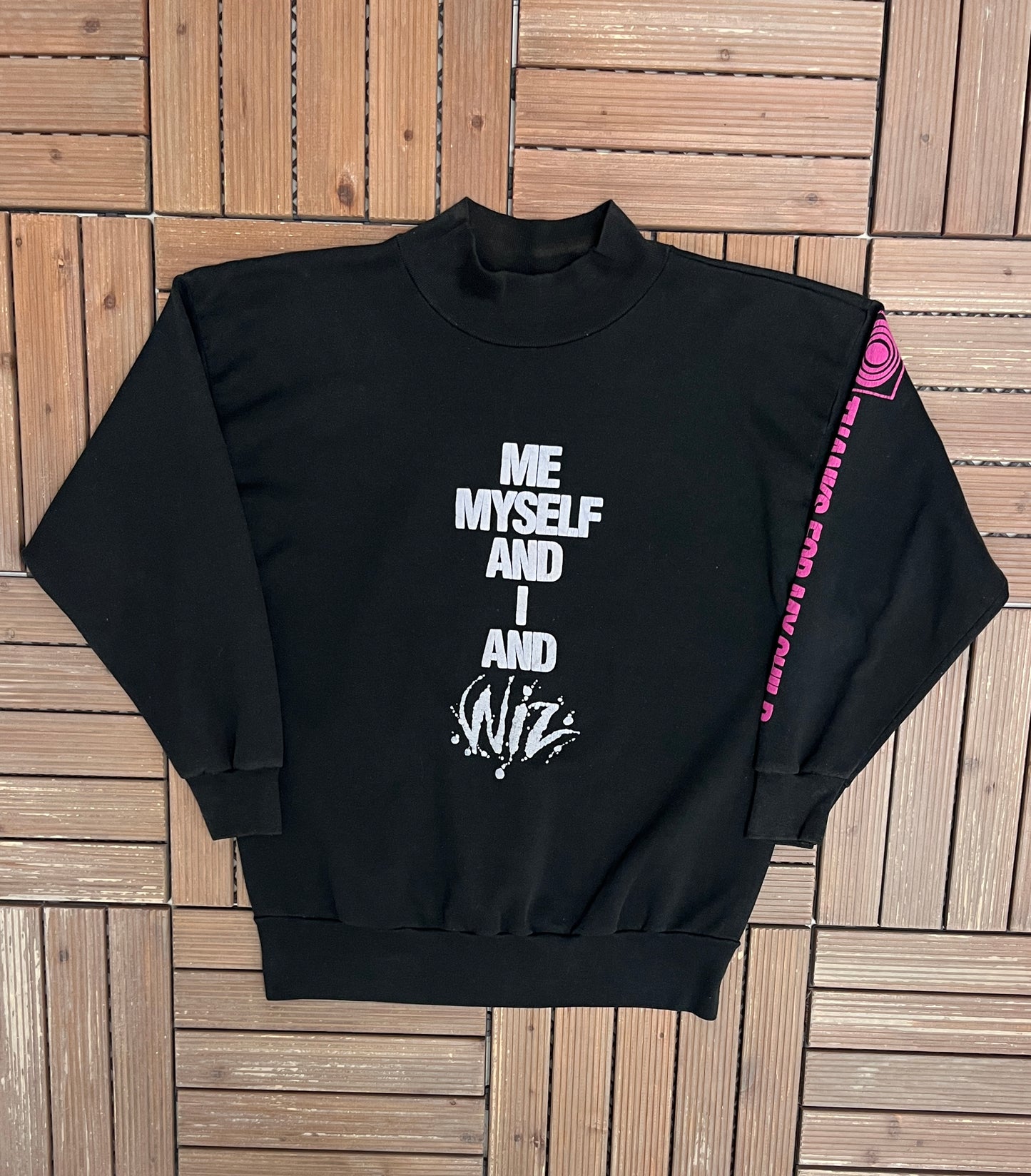 Cheryl "Pepsii" Riley Me, Myself & I Graphic Sweater | One Size | Vintage 1980s Promotional Black Sweater |