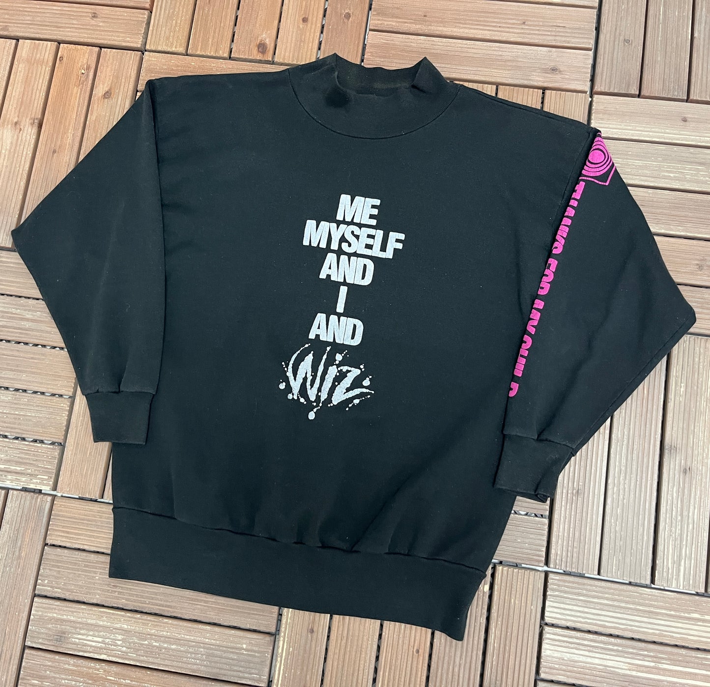 Cheryl "Pepsii" Riley Me, Myself & I Graphic Sweater | One Size | Vintage 1980s Promotional Black Sweater |